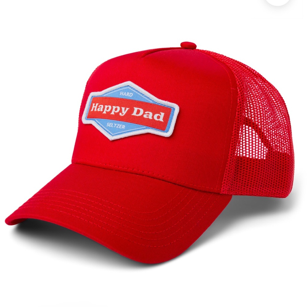 {Happy Dad} NWT Authentic Trucker Hat | Red